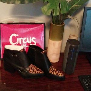 New Leather Leopard Print Boots